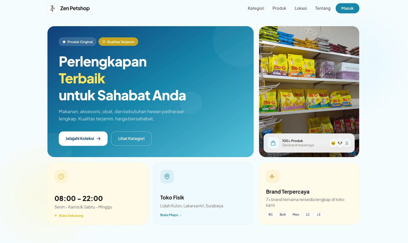 Zen POS Landing Page & Product Catalog